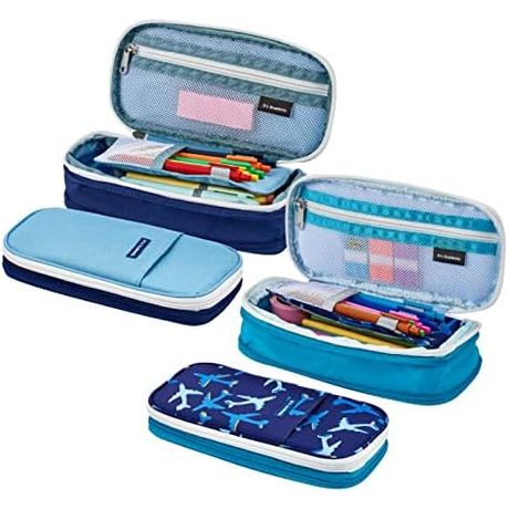 It's Academic Expanding Pencil Case, Jet Design, 2-Pack