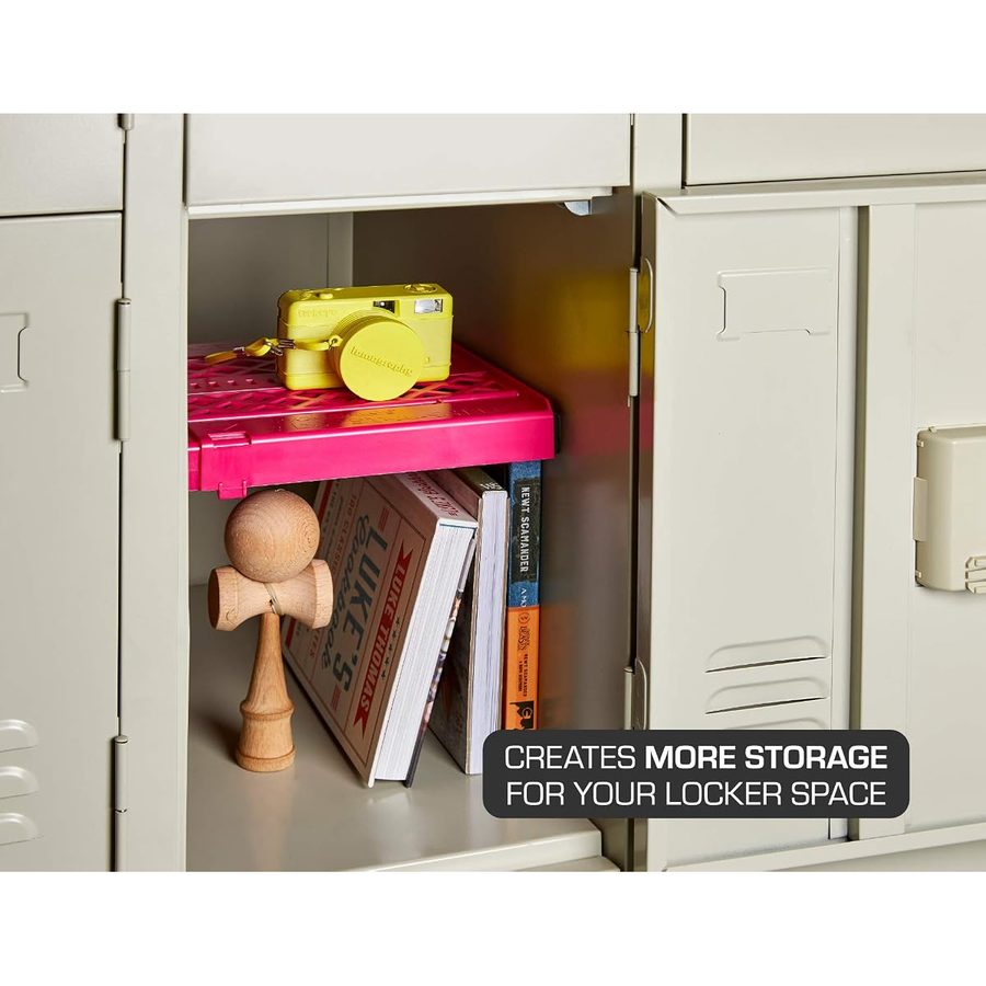 It's Academic LockerMate Adjust-A-Shelf Locker Shelf, Pink, angle 5