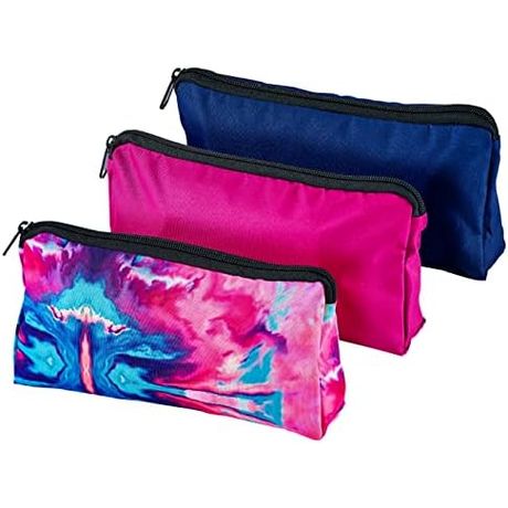 It's Academic Printed Fabric Pencil Pouch, 3-Pack