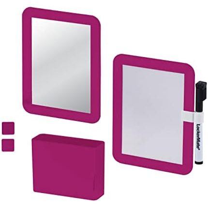 LockerMate 6-Piece Magnetic Locker Organizer Kit, Pink