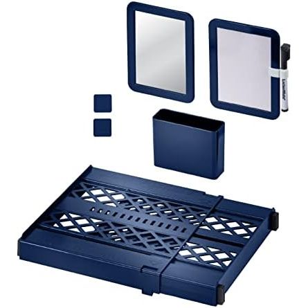 LockerMate Adjust-A-Shelf 6-Piece Locker Accessories Set, Navy