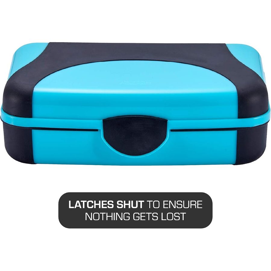 LockerMate by Bostitch Hard Pencil Case, Blue and Turquoise, 2-Pack, angle 2
