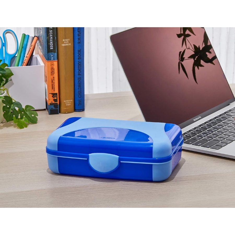 LockerMate by Bostitch Hard Pencil Case, Blue and Turquoise, 2-Pack, angle 5