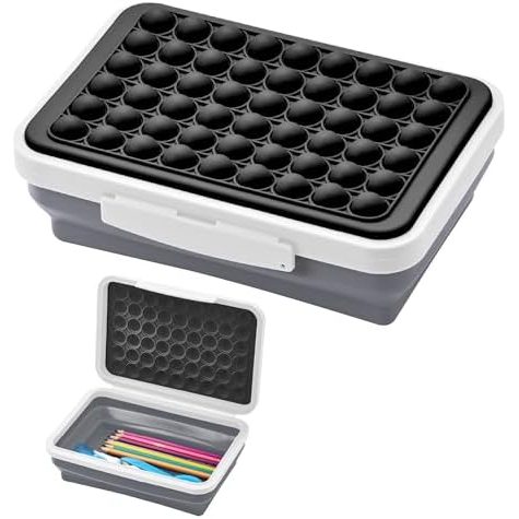 LockerMate by Bostitch Pop-It Flexi Pencil Case, Black and White