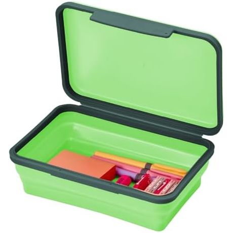 LockerMate by Bostitch Small Flexi Storage Box with Lid, Green