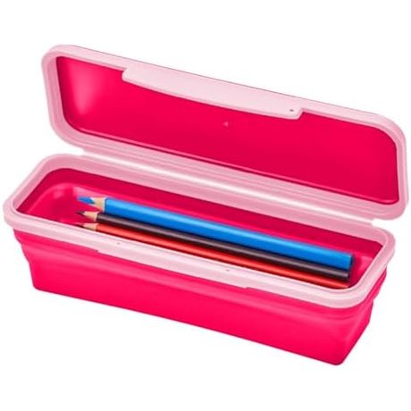 LockerMate by Bostitch Small Flexi Storage Box with Lid, Pink